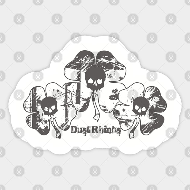 DR Skulls Trio dk Sticker by Dust Rhinos Swag Store